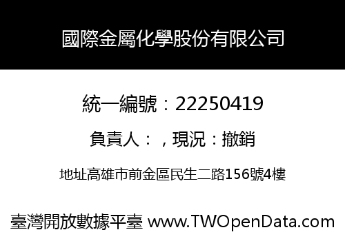 國際金屬化學股份有限公司