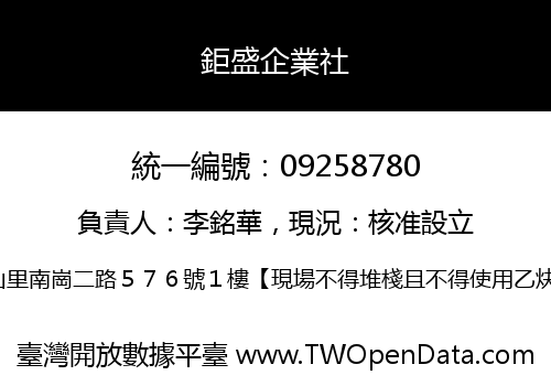 鉅盛企業社