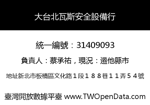 大台北瓦斯安全設備行
