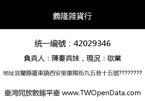 義隆雜貨行