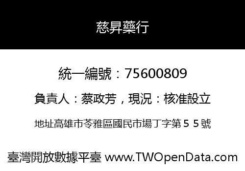 慈昇藥行