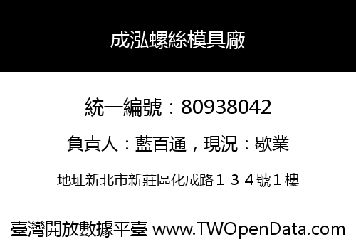 成泓螺絲模具廠