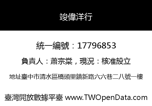 竣偉洋行