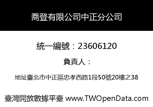 喬登有限公司中正分公司