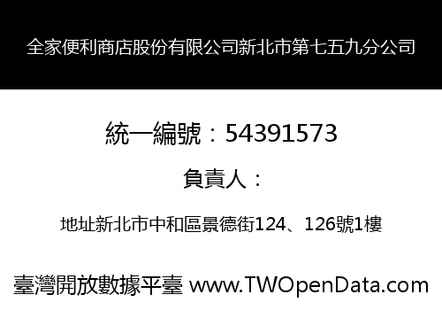 全家便利商店股份有限公司新北市第七五九分公司