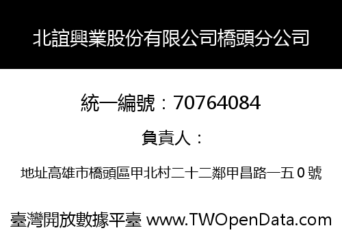 北誼興業股份有限公司橋頭分公司