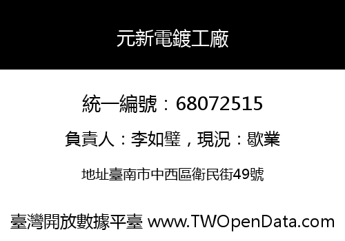 元新電鍍工廠