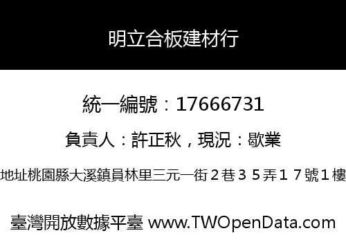 明立合板建材行