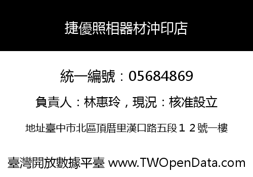 捷優照相器材沖印店