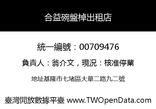 合益碗盤棹出租店