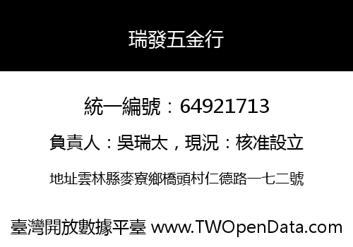 瑞發五金行