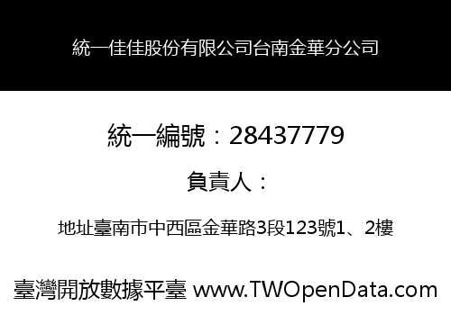統一佳佳股份有限公司台南金華分公司
