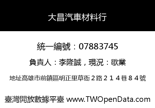 大昌汽車材料行