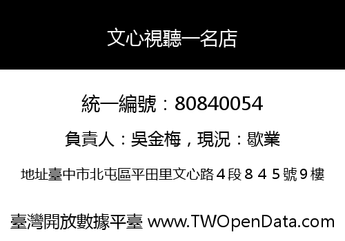 文心視聽一名店