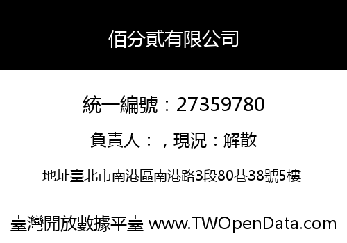佰分貳有限公司