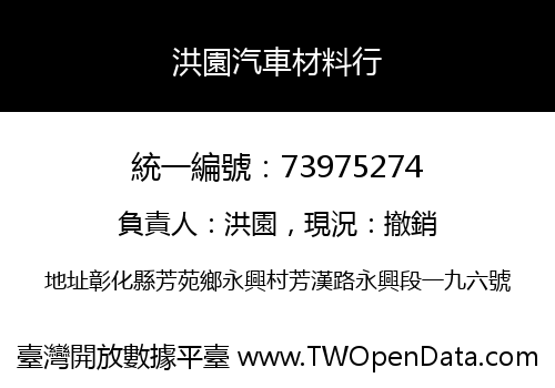 洪園汽車材料行