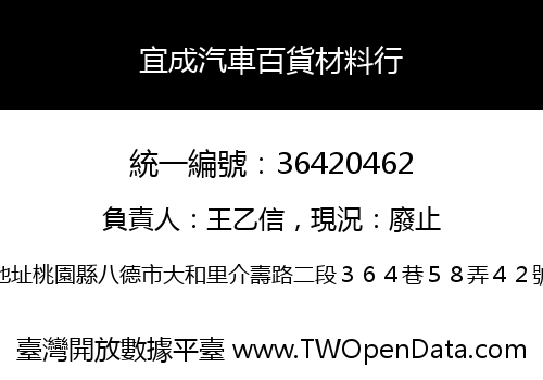 宜成汽車百貨材料行