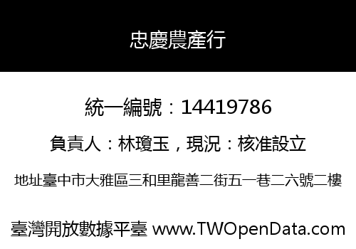 忠慶農產行