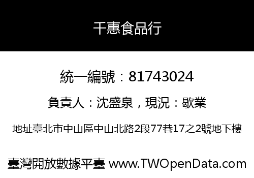 千惠食品行