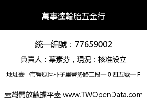 萬事達輪胎五金行