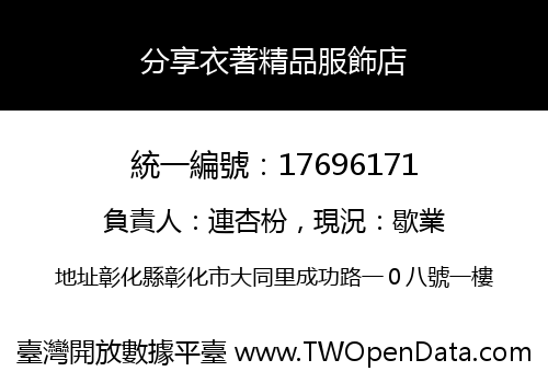 分享衣著精品服飾店
