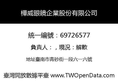 樺威眼鏡企業股份有限公司