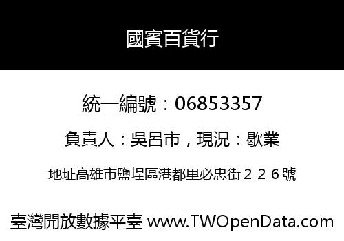 國賓百貨行