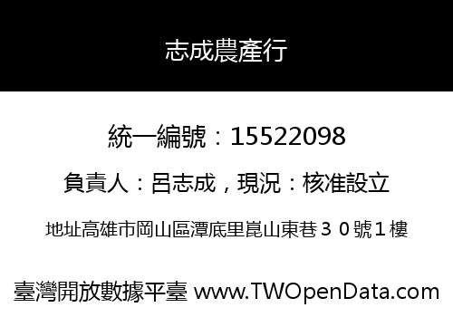 志成農產行