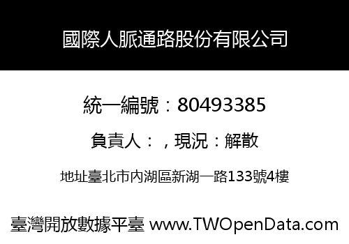 國際人脈通路股份有限公司