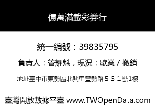 億萬滿載彩券行