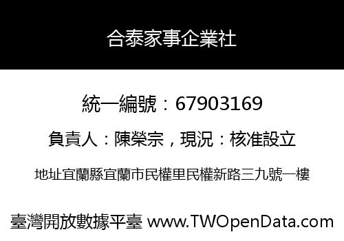 合泰家事企業社