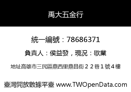 禹大五金行
