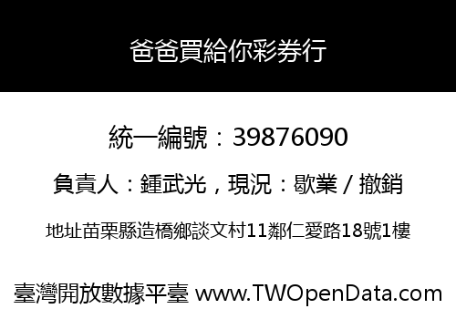 爸爸買給你彩券行