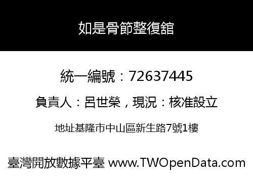 如是骨節整復舘