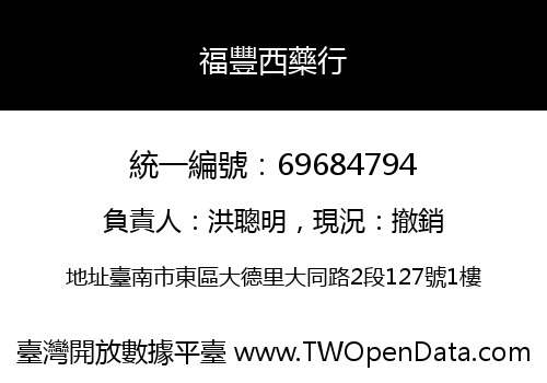福豐西藥行