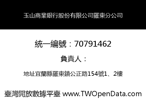 玉山商業銀行股份有限公司羅東分公司