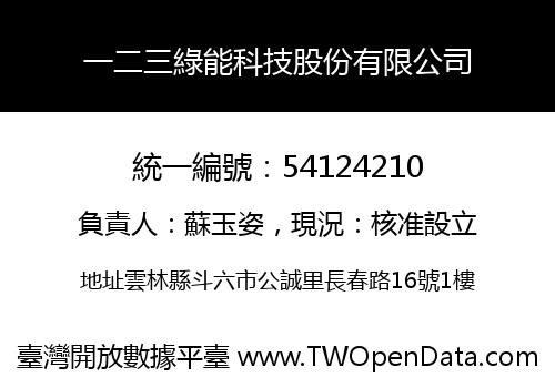 一二三綠能科技股份有限公司