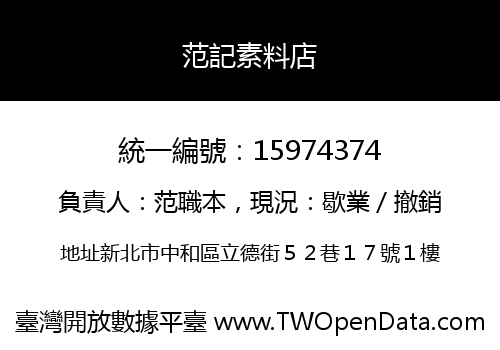 范記素料店