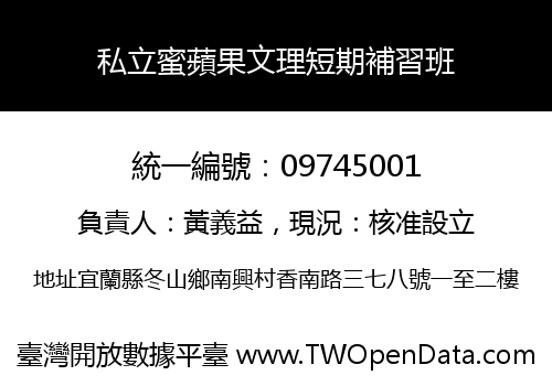 私立蜜蘋果文理短期補習班