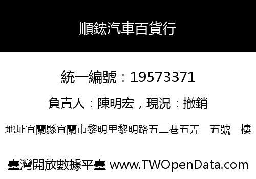 順鋐汽車百貨行