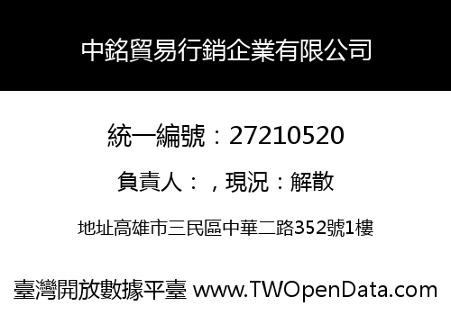 中銘貿易行銷企業有限公司