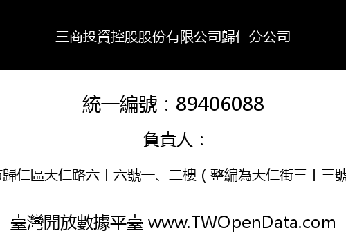 三商投資控股股份有限公司歸仁分公司