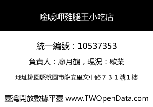 唫唬呷雞腿王小吃店