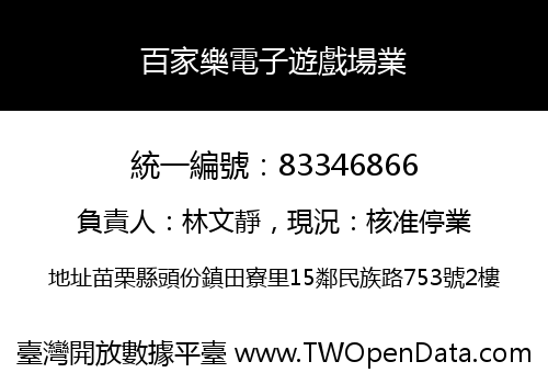 百家樂電子遊戲場業