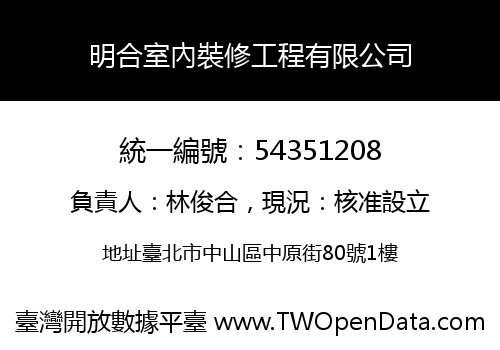 明合室內裝修工程有限公司