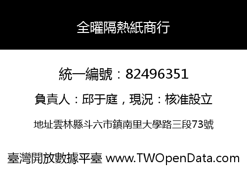全曜隔熱紙商行