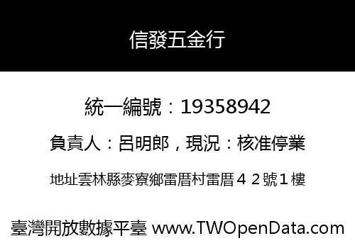 信發五金行