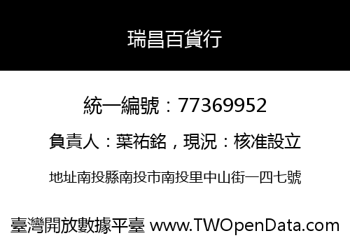 瑞昌百貨行