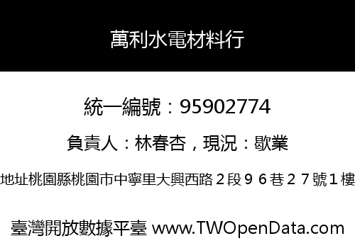 萬利水電材料行