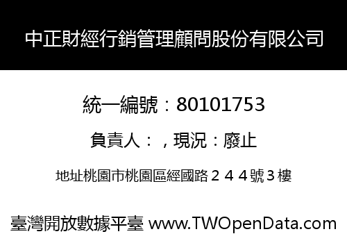 中正財經行銷管理顧問股份有限公司